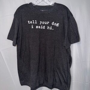 Crazy Dog T-Shirts Charcoal Dog Greeting Tee